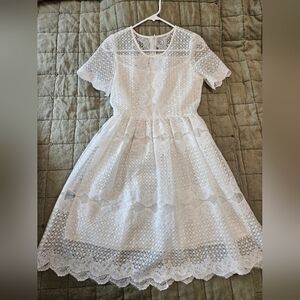 Chicwish White Lace Dress